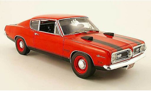 Plymouth Barracuda 1969 1/18 Highway 61 440 rosso modellini auto