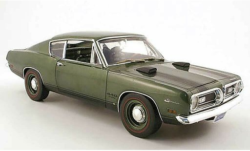 Plymouth Barracuda 1969 1/18 Highway 61 440 verde modellini auto