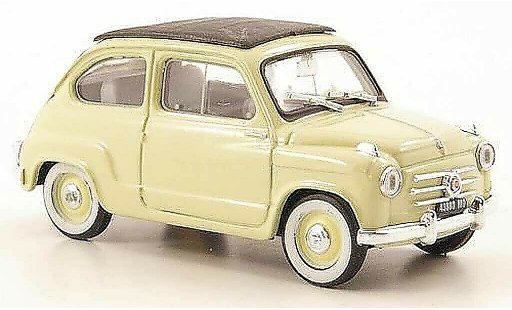 Fiat 600 Berlina 1/43 Brumm giallo chiuso 1956 modellini auto