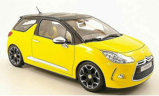 DS Automobiles DS3 Berline 1/18 Norev giallo/nero 2010 modellini auto