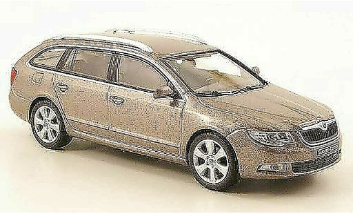Skoda Superb 2009 1/43 Abrex II Combi grigiomarrone modellini auto