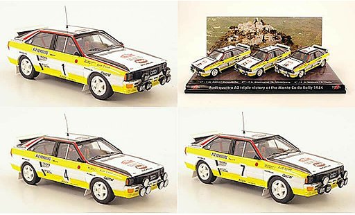 Audi Quattro rallye 1/43 Trofeu 3er-Set: A2 Dreifachsieg Rally Monte Carlo 1984 modellini auto