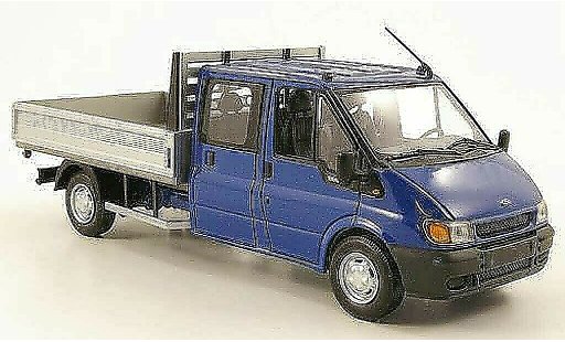 Ford Transit Pritsche 1/43 Minichamps DoKa-pianale blu 2000 modellini auto