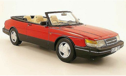 Saab 900 Cabriolet 1/18 Neo rosso nero 1987 modellini auto