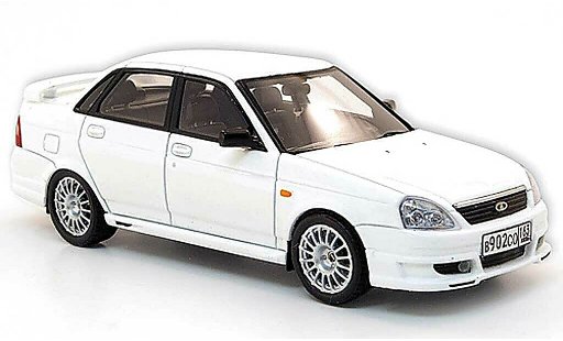 Lada Priora TMS 1/43 DIP Models bianco 2010 modellini auto