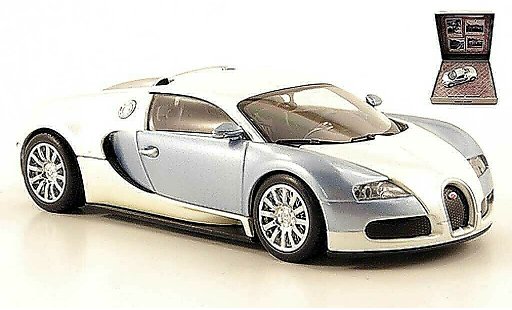 Bugatti Veyron coupe 1/43 Minichamps 16.4 bianco/grigio blu 2009 modellini auto