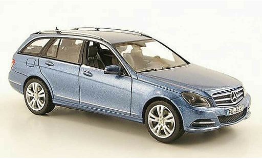 Mercedes Classe C T-Modell 1/43 Schuco (S204) blu Avantgarde modellini auto