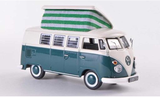 Volkswagen T1 Base 1/43 Schuco Campingbus verde/bianco modellini auto