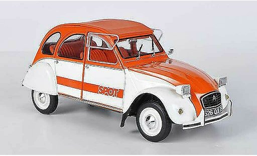 Citroen 2CV Berline 1/18 Solido Spot orange/bianco 1976 modellini auto
