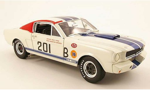 Shelby GT 350 1966 1/18 Shelby Collectibles r no.201 bianco/blu modellini auto
