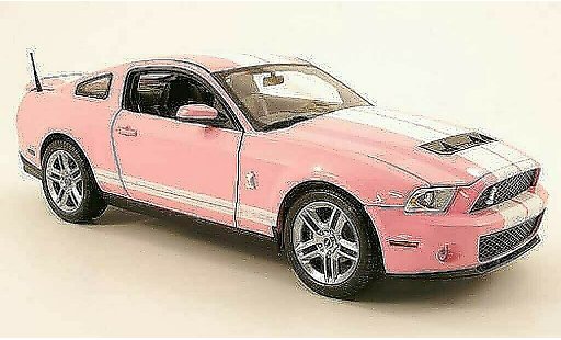 Shelby GT 500 2010 1/18 Shelby Collectibles rosa/bianco modellini auto