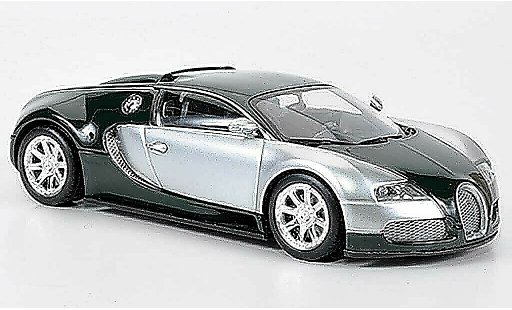 Bugatti Veyron Edition Centenaire 1/43 Minichamps Chrom/verde 2009 modellini auto