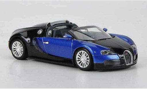 Bugatti Veyron Grand Sport 1/43 Minichamps nero/blu 2010 modellini auto