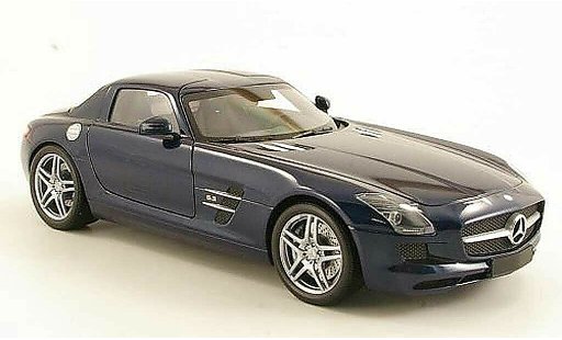 Mercedes SLS Coupe 1/18 Minichamps coupe AMG (C197) blu 2010 modellini auto