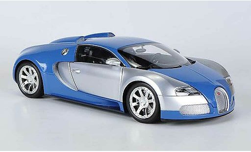 Bugatti Veyron Edition Centenaire 1/18 Minichamps chrom/blu 2009 modellini auto
