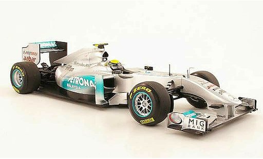 Mercedes F1 2009 1/18 Minichamps MGP Team No8 Petronas N Rosberg Showcar 2011 modellini auto