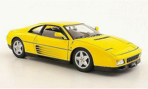 Ferrari 348 TB 1/18 Hot Wheels Elite giallo 1989 modellini auto