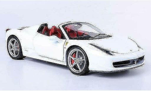 Ferrari 458 Italia Spider 1/18 Hot Wheels Elite bianco (Elite) modellini auto
