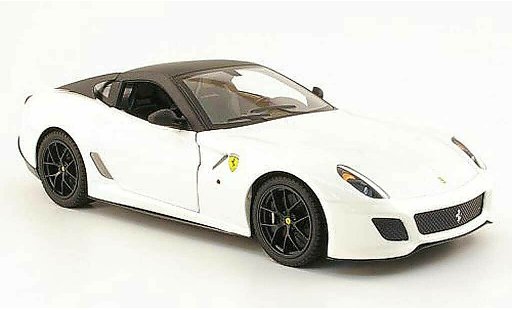 Ferrari 599 GTO 1/18 Hot Wheels bianco/noir mat modellini auto