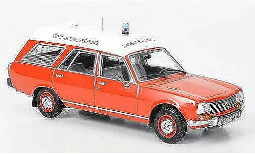 Peugeot 504 Break 1/43 Norev Station wagon Vigili del fuoco Ambulance 1979 modellini auto