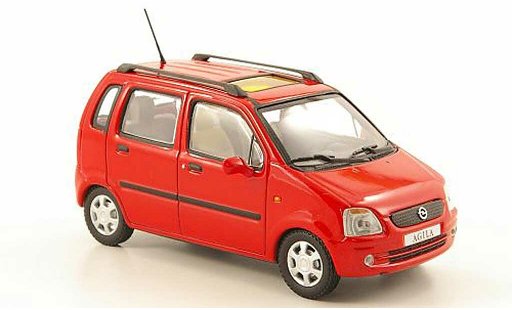 Opel Agila Base 1/43 Minichamps rosso 2000 modellini auto