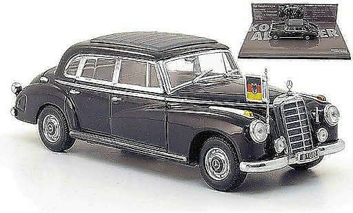Mercedes 300 Base 1/43 Minichamps (W186III) Konrad Adenauer nero 1955 modellini auto