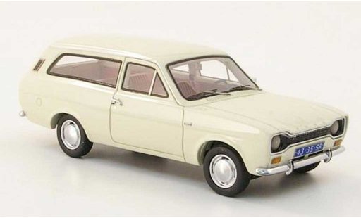 Ford Escort MK1 1/43 Neo 1300 L Turnier bianco 1971 modellini auto