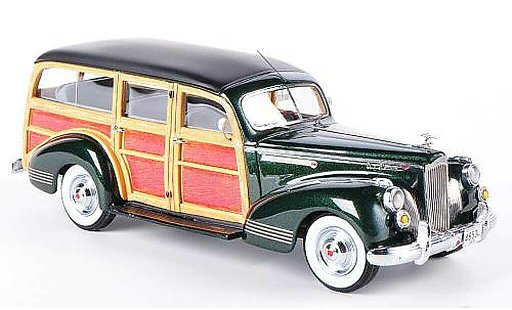 Packard 110 Deluxe Wagon 1/43 American Excellence verde/Holzoptik limitata Auflage 500 pezzo 1941 modellini auto