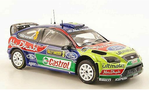 Ford Focus RS WRC 1/43 IXO No.3 Abu Dhabi Rally Svezia 2010 modellini auto