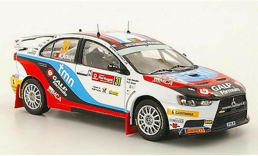 Mitsubishi Lancer Evolution X 1/43 IXO No.31 A.Araujo / M.Ramalho Rally Portugal 2010 modellini auto