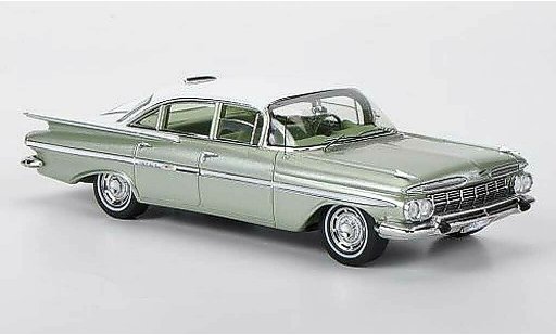Chevrolet Impala Sedan 1/43 Spark 1959 Six Window grigioverde/bianco 1959 modellini auto
