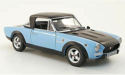 Fiat 124 Abarth 1/18 Sun Star spider csa blu/nero 1972 modellini auto
