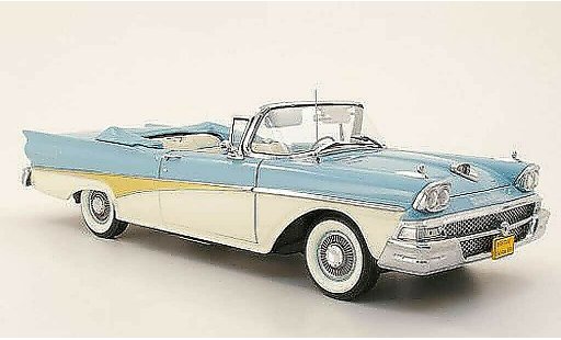 Ford Fairlane 500 Convertible 1/18 Sun Star convertibile blu/bianco/or modellini auto