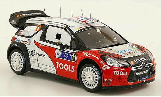 DS Automobiles DS3 WRC 2011 1/43 Spark No.11 Tools/Eurolotto Rally Mexiko modellini auto