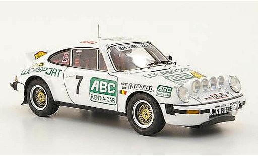 Porsche 911 SC 1/43 Spark No.7 Locasport/ABC Rent-A-Car Rally Condroz 1981 modellini auto