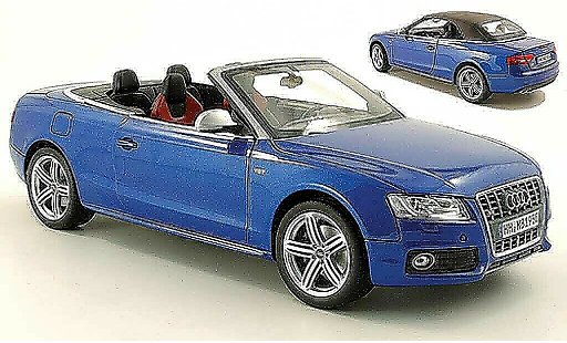 Audi S5 cab s-tronic 1/18 Norev cabriolet blu 2009 modellini auto