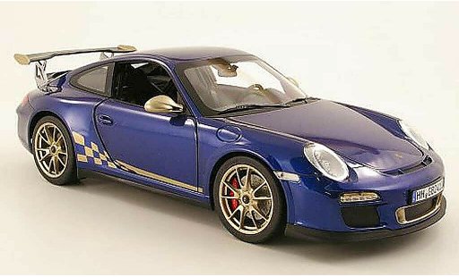Porsche 911 GT3 RS 1/18 Norev 2010 blu/beige modellini auto