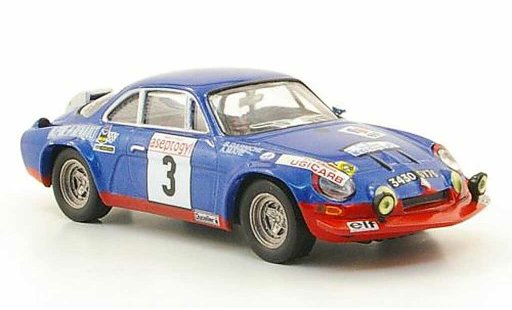Alpine A110 rallye 1/43 Hachette No.3 Rally Neige et Glace 1972 modellini auto