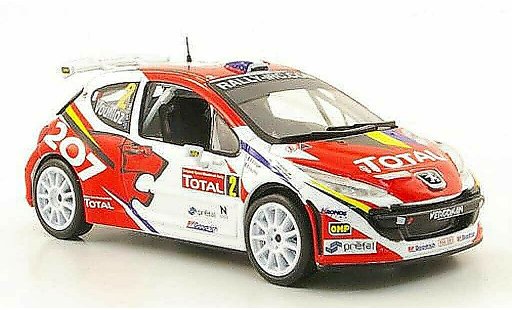 Peugeot 207 S2000 1/43 Hachette No.2 Total Rally Ypern 2008 modellini auto
