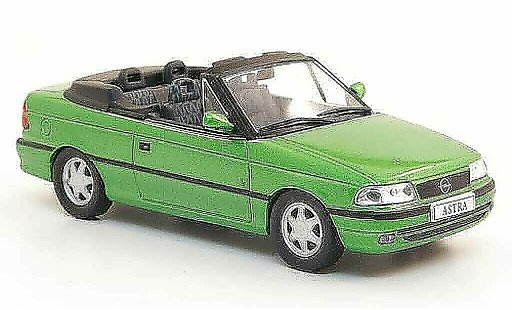 Opel Astra F Cabriolet 1/43 Hachette Cabrio verde (ohne Magazin) 1994 modellini auto