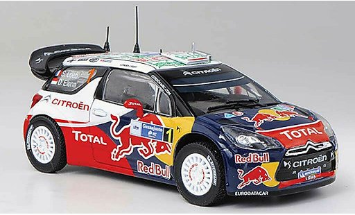 DS Automobiles DS3 WRC 2011 1/43 Norev No.1 Red Bull - Total S.Loeb / D.Elena Rally Mexiko modellini auto