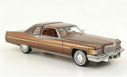 Cadillac Deville Coupe 1/43 Neo 1976 marrone/marrone modellini auto