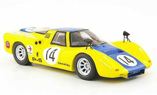 Daihatsu P-5 course 1/43 Ebbro No.14 giallo/blu GP Japan 1968 modellini auto