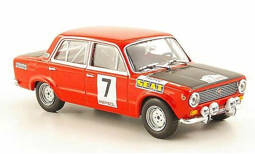 Seat 124 1600 1/43 Hachette No.7 Trofeo Rally Criterium Luis de Baviera 1972 modellini auto