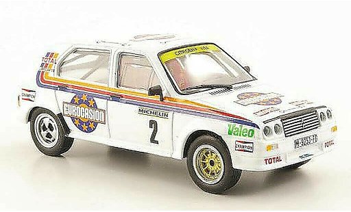 Citroen Visa Chrono 1/43 Hachette No.2 Eurocasion Rally RACE Madrid 1984 modellini auto