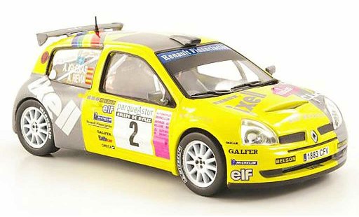 Renault Clio S1600 1/43 Hachette No.2 Ixell Rally de Aviles 2004 modellini auto