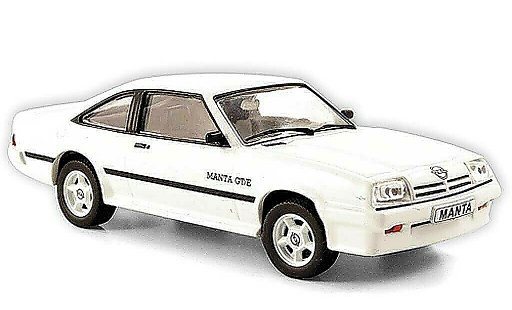 Opel Manta B B 1/43 Hachette GT/E bianco (ohne Magazin) 1977 modellini auto