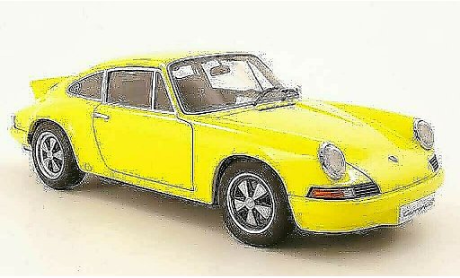 Porsche 911 RS 1/18 Autoart Carrera 27 giallo 1973 modellini auto
