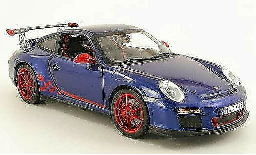 Porsche 911 GT3 RS 1/18 Norev 2010 blu/rosso modellini auto