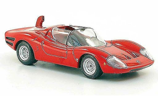 Abarth 1600 OT 1/43 Hachette rosso 1966 modellini auto